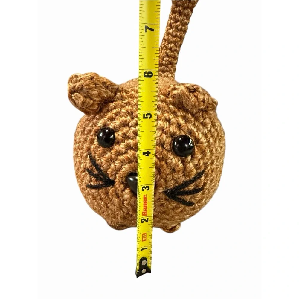 New Handmade Crochet Plushie Cat Kitten brown orange